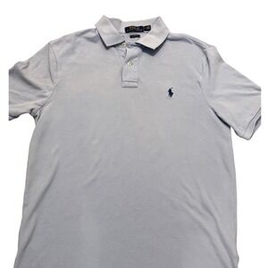 Ralph Lauren Polo‎ Knit Light Blue Polo Style Shirt Medium EUC
